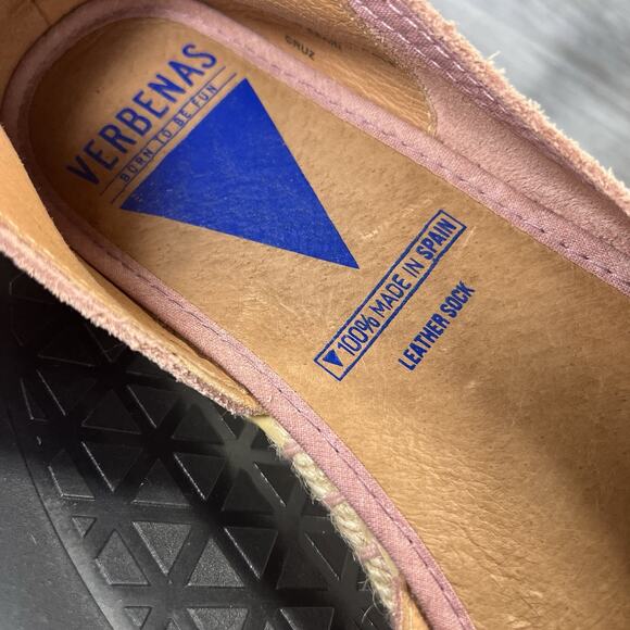 Verbenas Women’s CRUZ Pink Suede D'Orsay Espadrille Flats Size EU 38 US 7.5 - Picture 6 of 9